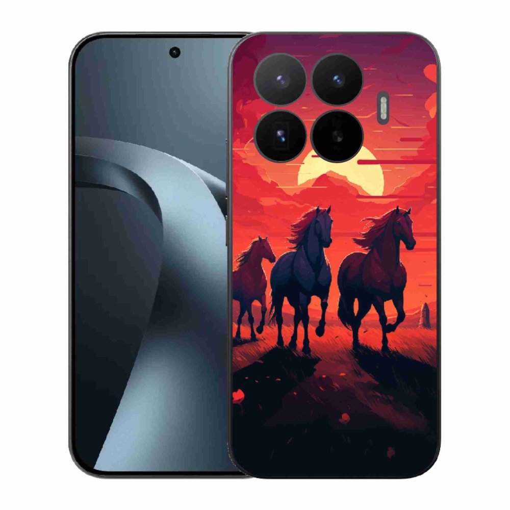 Gelový kryt mmCase na Xiaomi 17T - koně a západ slunce