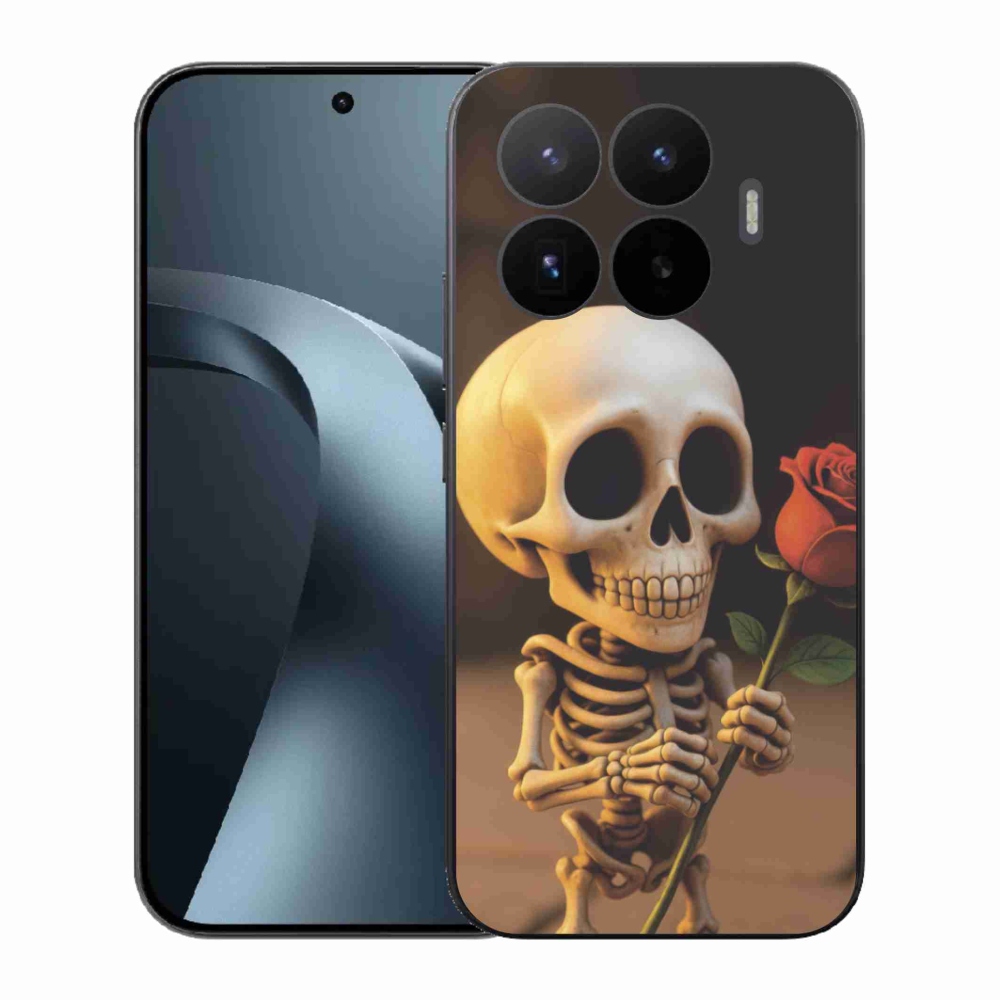 Gelový kryt mmCase na Xiaomi 17T - kostlivec s růží
