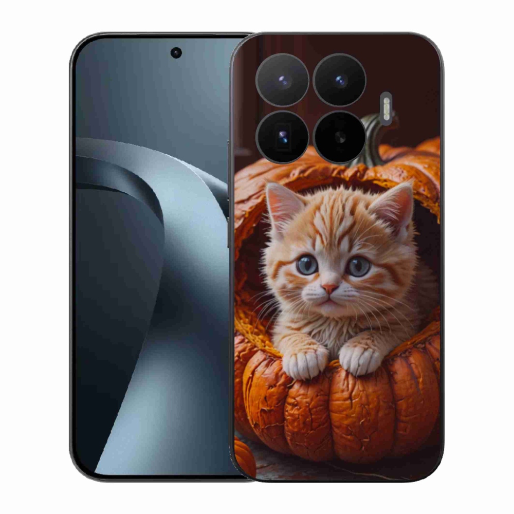 Gelový kryt mmCase na Xiaomi 17T - kotě a dýně 2