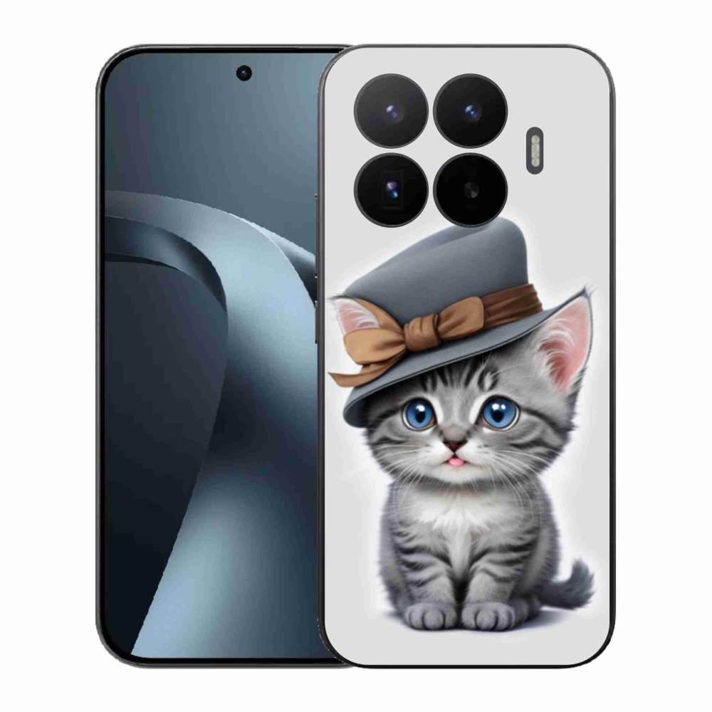 Gelový kryt mmCase na Xiaomi 17T - kotě s kloboukem