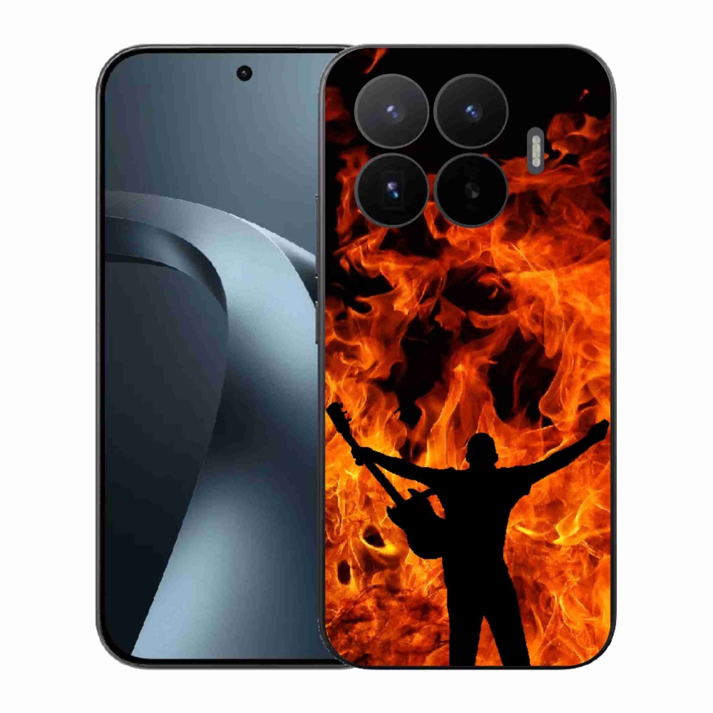 Gelový kryt mmCase na Xiaomi 17T - muzikant a oheň