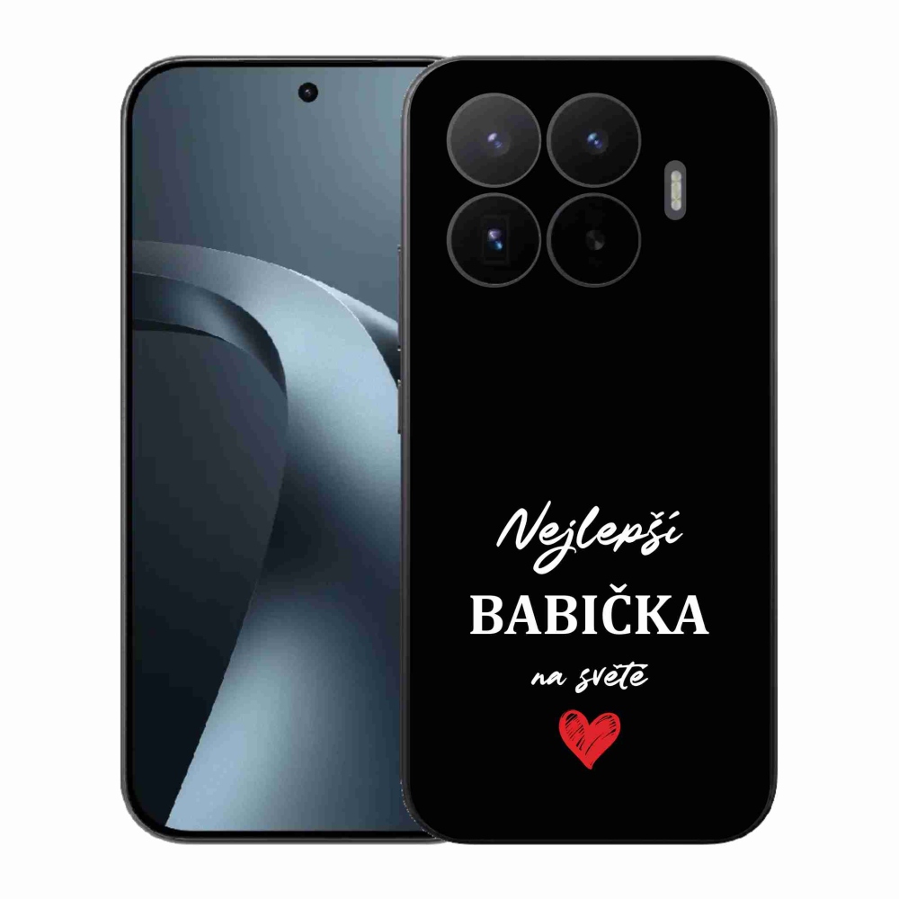 Gelový kryt mmCase na Xiaomi 17T - nejlepší babička 1 černé pozadí