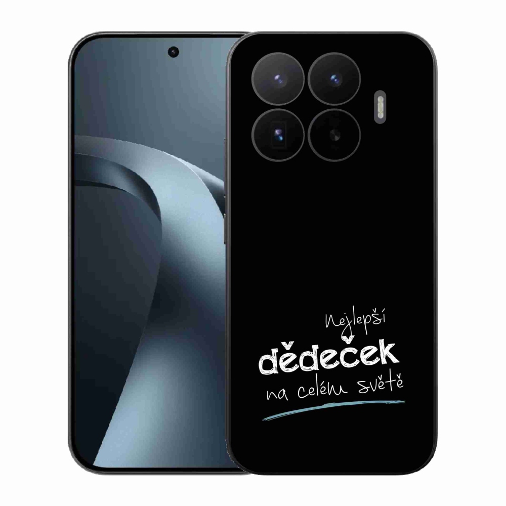 Gelový kryt mmCase na Xiaomi 17T - nejlepší dědeček 3 černé pozadí