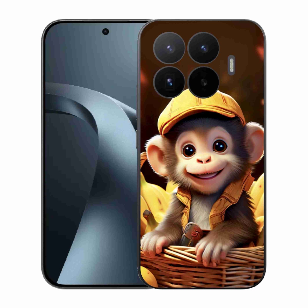 Gelový kryt mmCase na Xiaomi 17T - opice v košíku