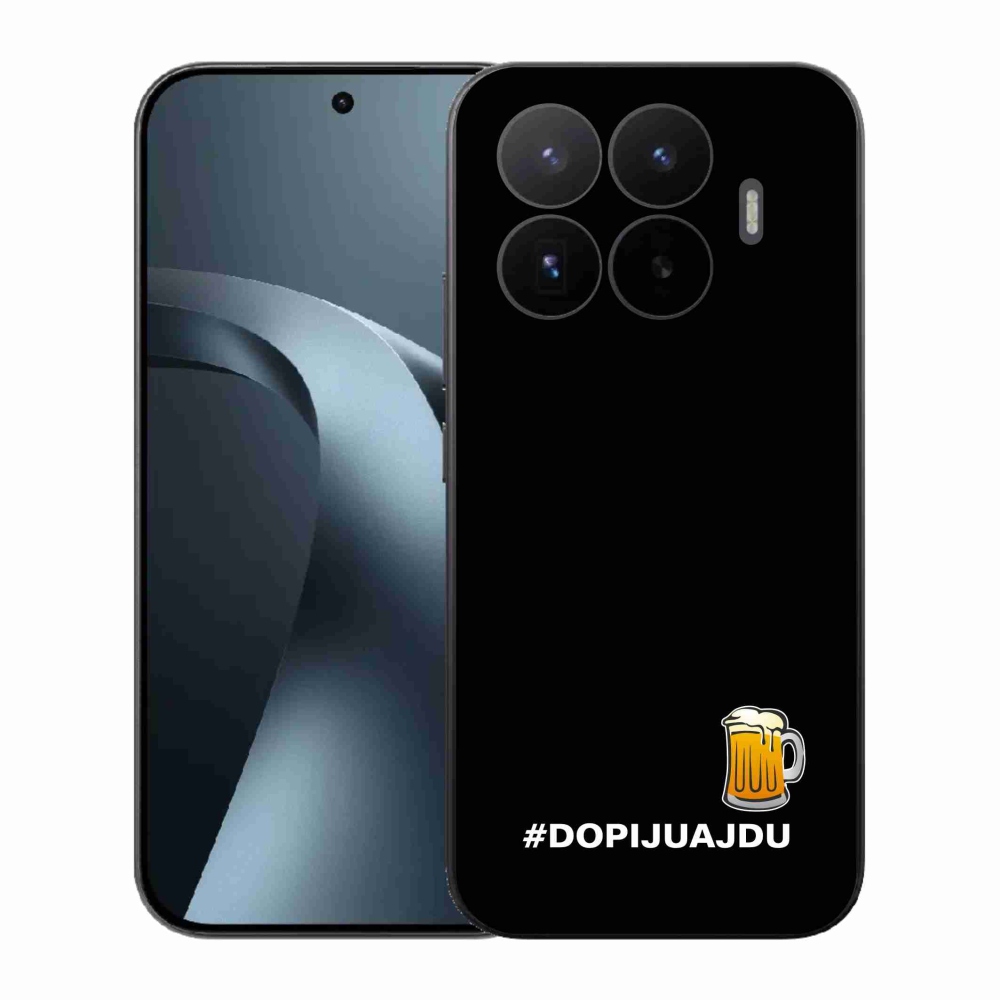 Gelový kryt mmCase na Xiaomi 17T - pivní motiv 1 černé pozadí