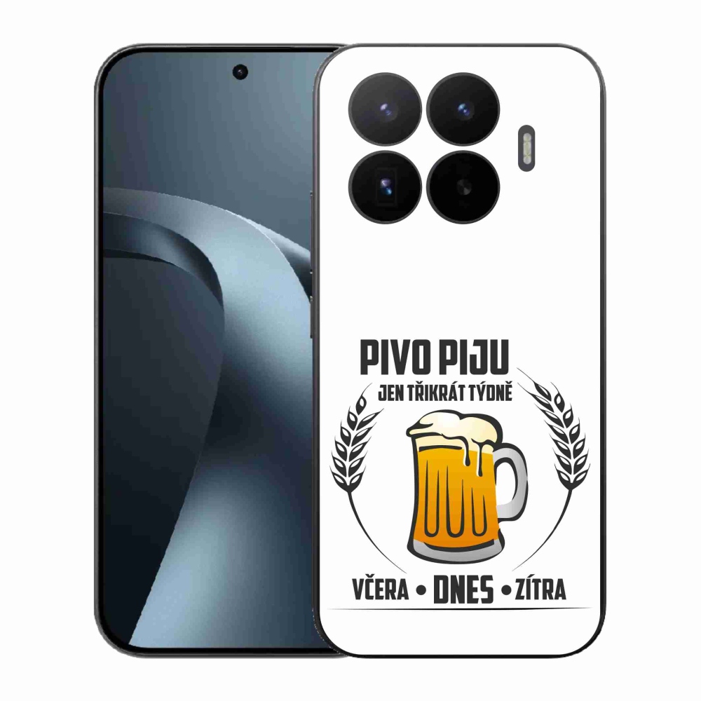 Gelový kryt mmCase na Xiaomi 17T - pivní motiv bílé pozadí