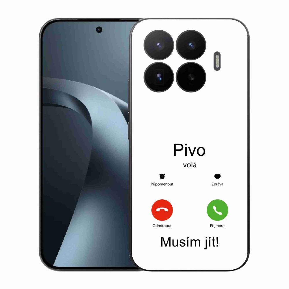 Gelový kryt mmCase na Xiaomi 17T - pivo volá bílé pozadí
