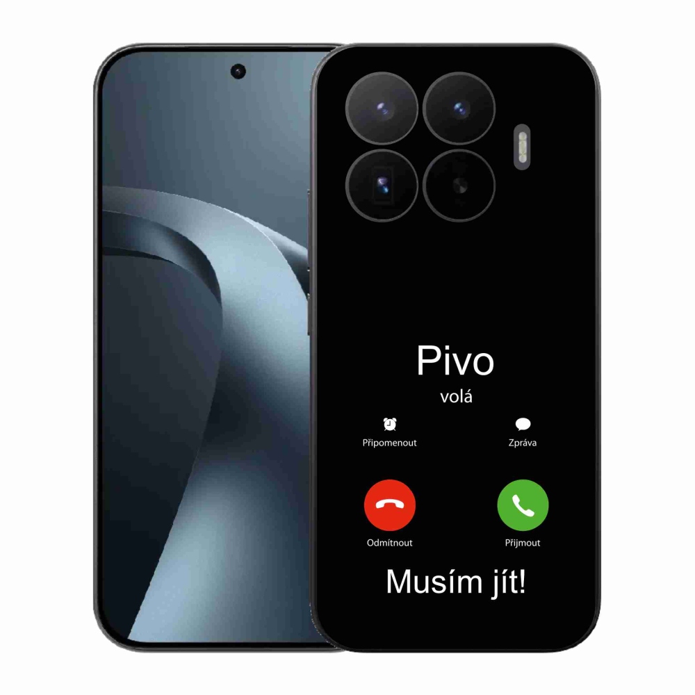 Gelový kryt mmCase na Xiaomi 17T - pivo volá černé pozadí