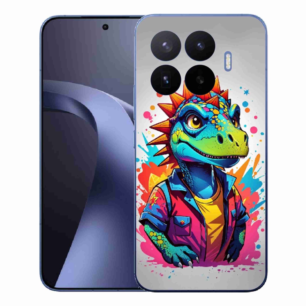 Gelový kryt mmCase na Xiaomi 17T Pro - barevný dinosaurus
