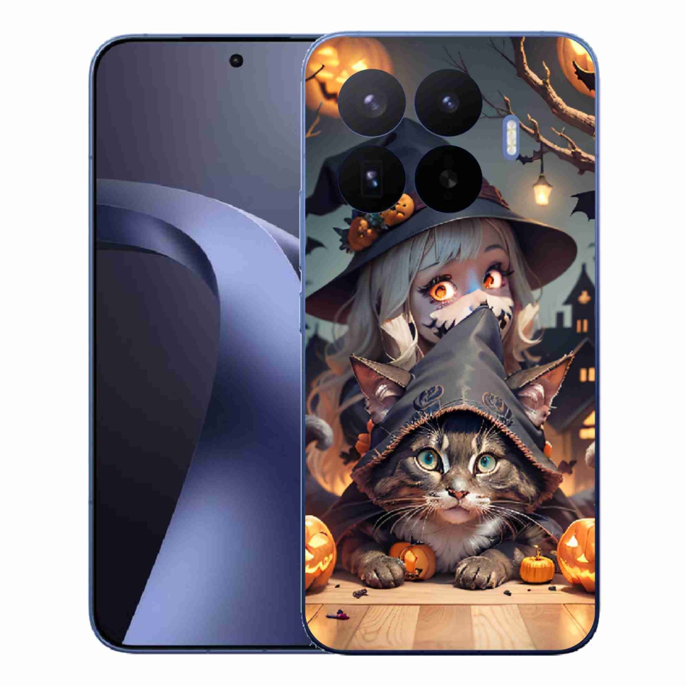 Gelový kryt mmCase na Xiaomi 17T Pro - čarodějnice s kočkou