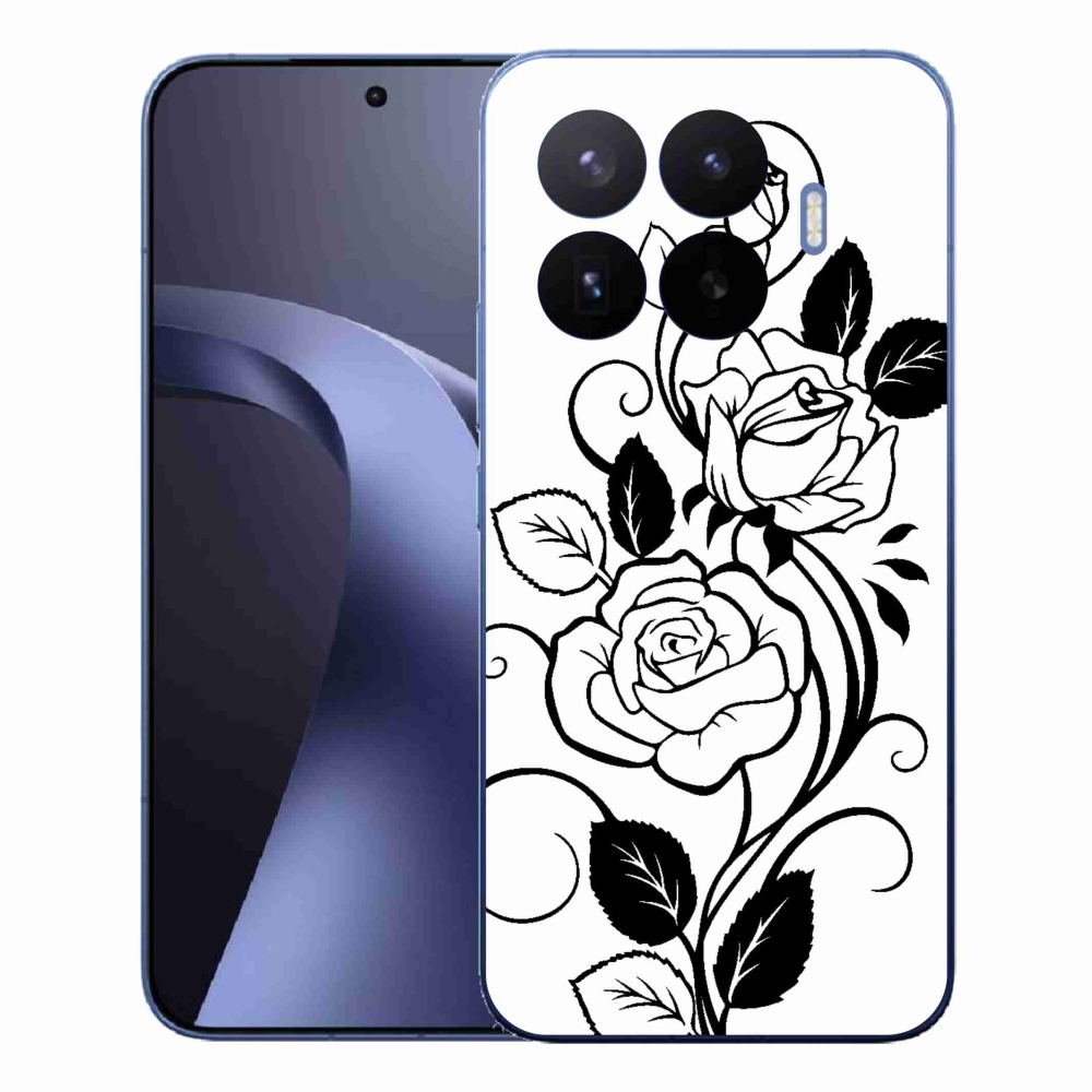 Gelový kryt mmCase na Xiaomi 17T Pro - černobílá růže
