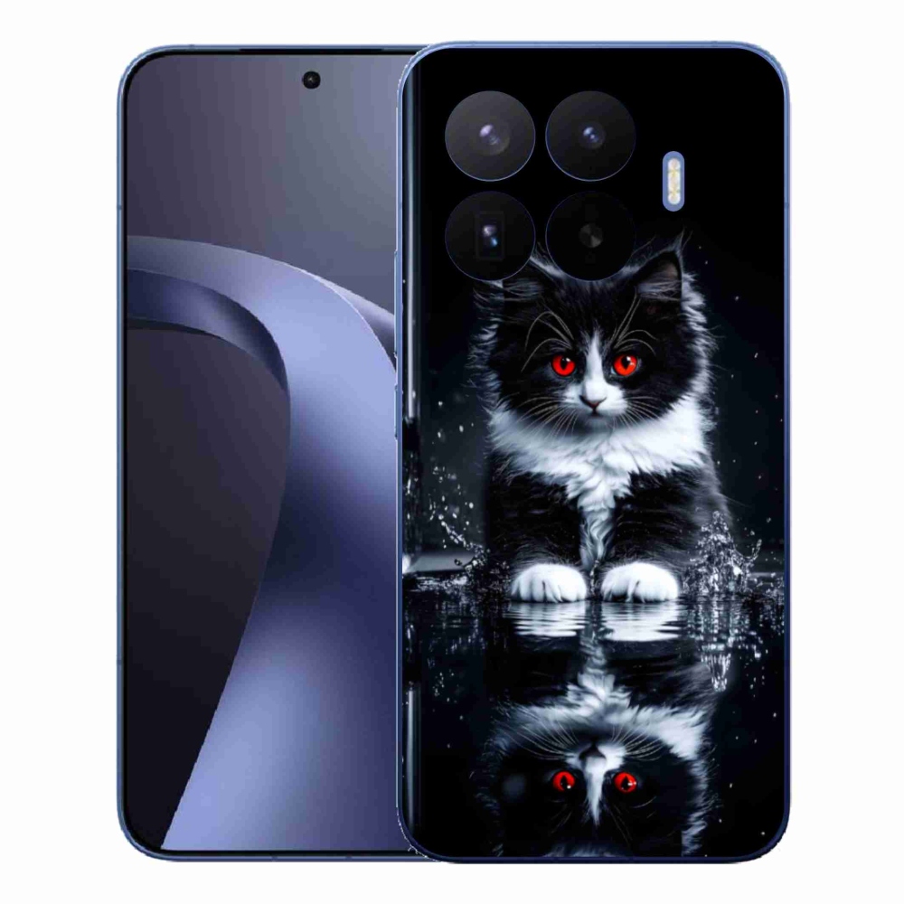 Gelový kryt mmCase na Xiaomi 17T Pro - černobílé kotě