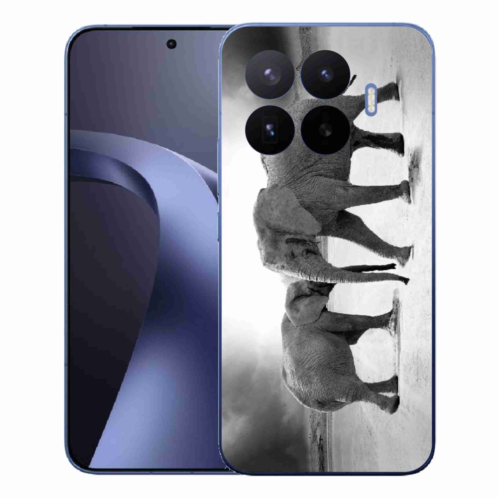 Gelový kryt mmCase na Xiaomi 17T Pro - černobílí sloni