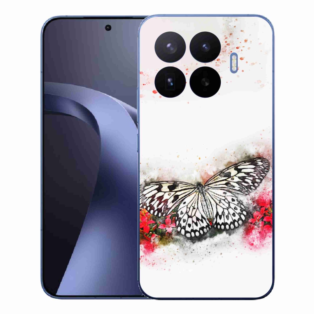 Gelový kryt mmCase na Xiaomi 17T Pro - černobílý motýl