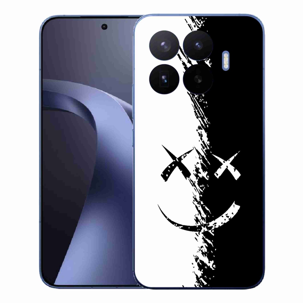 Gelový kryt mmCase na Xiaomi 17T Pro - černobílý smajlík