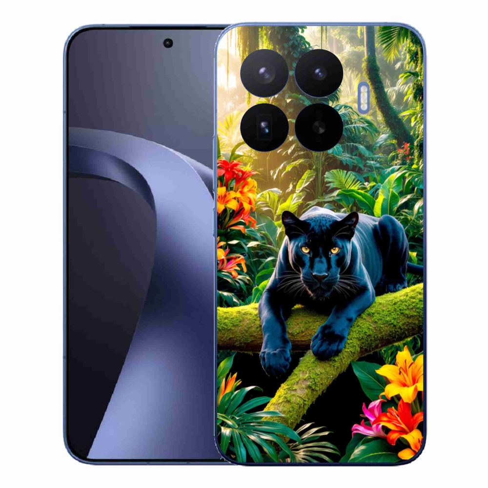 Gelový kryt mmCase na Xiaomi 17T Pro - černý panter v džungli