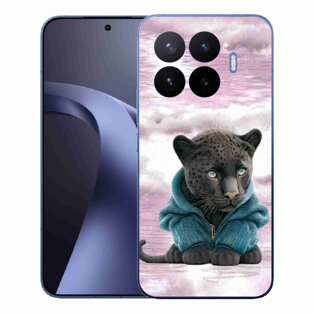 Gelový kryt mmCase na Xiaomi 17T Pro - černý panter ve svetru