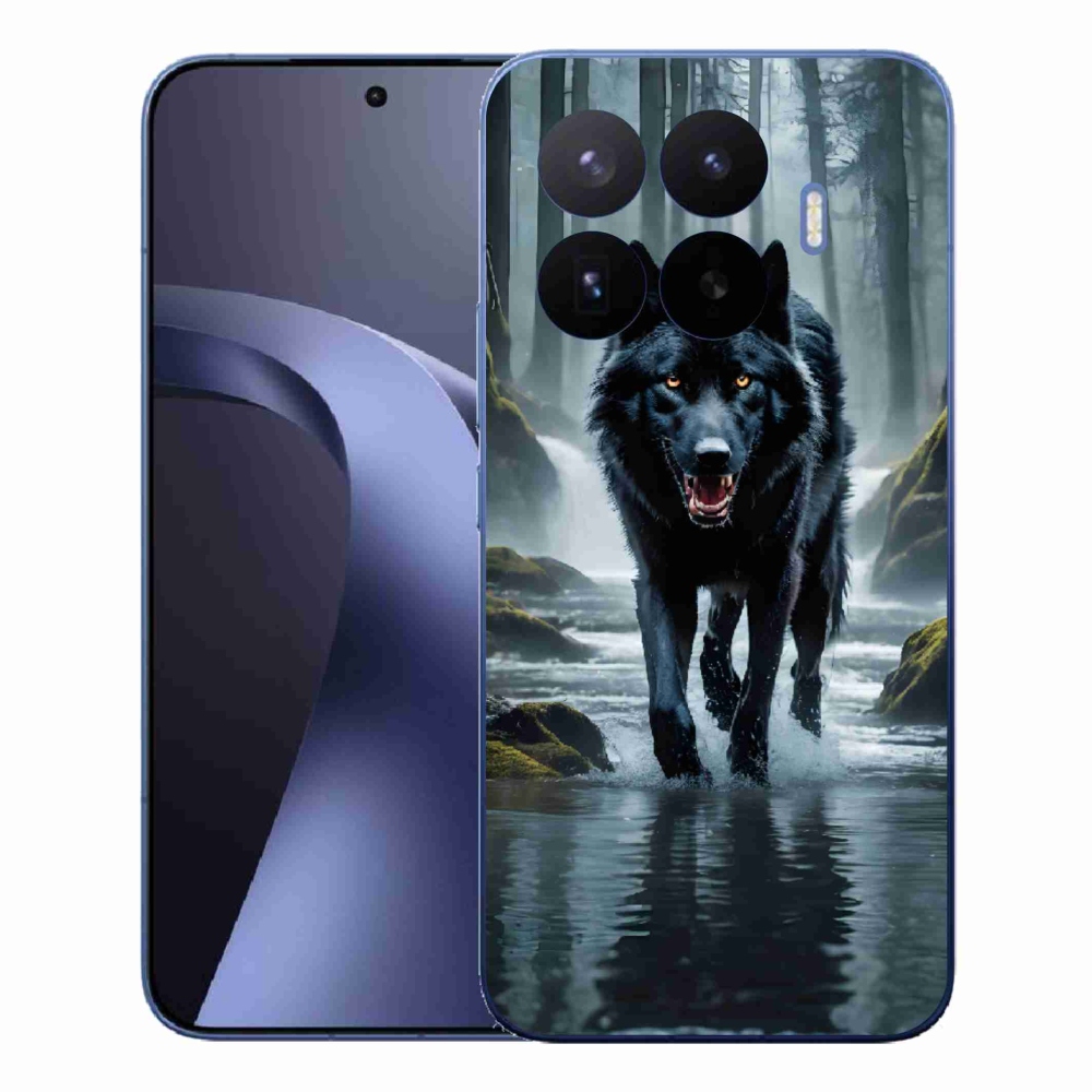 Gelový kryt mmCase na Xiaomi 17T Pro - černý vlk