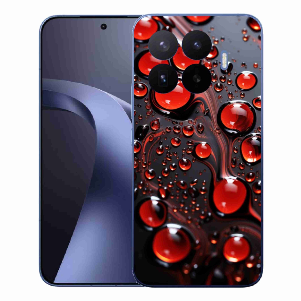 Gelový kryt mmCase na Xiaomi 17T Pro - červené kapky 2