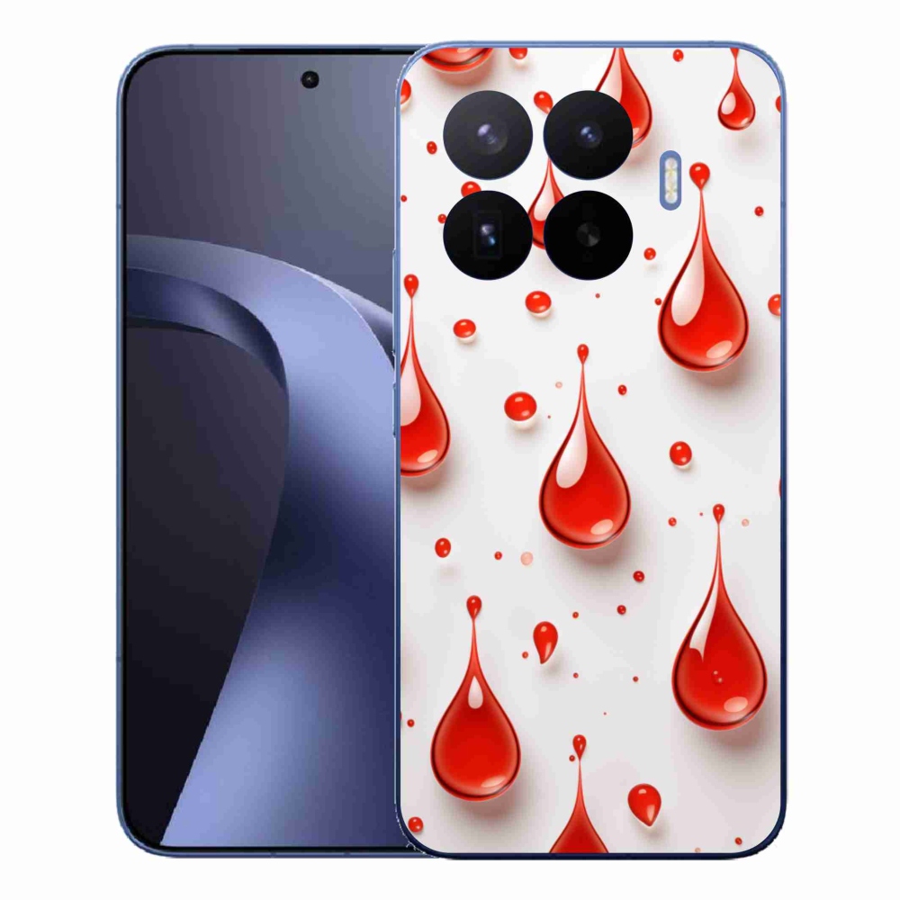 Gelový kryt mmCase na Xiaomi 17T Pro - červené kapky