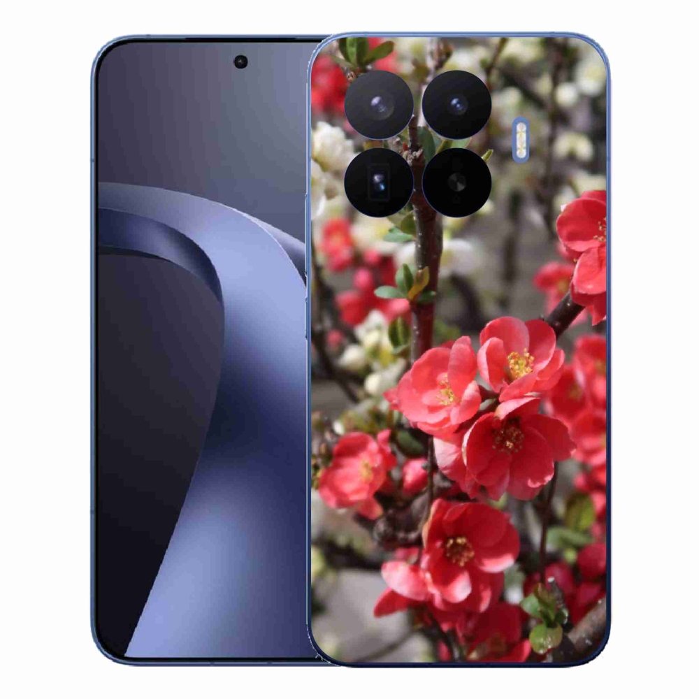 Gelový kryt mmCase na Xiaomi 17T Pro - červené květy