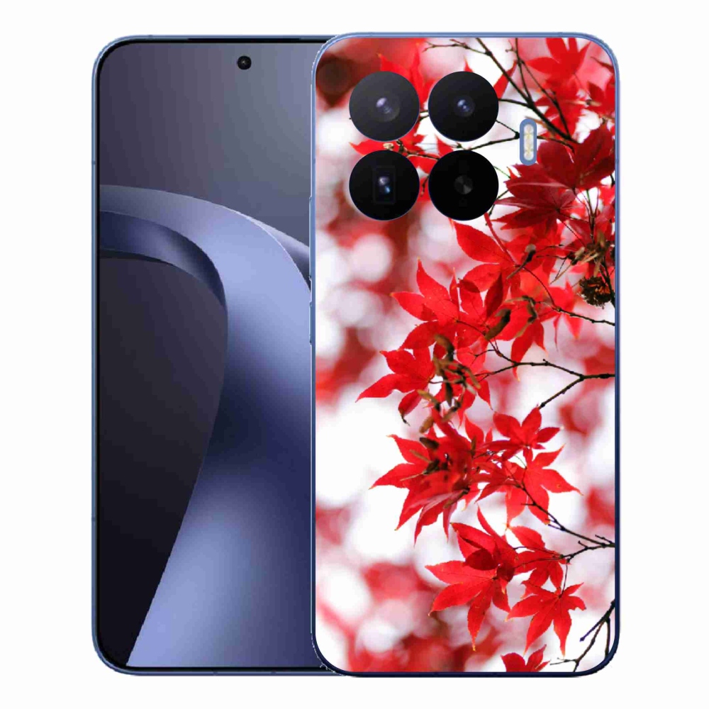 Gelový kryt mmCase na Xiaomi 17T Pro - červené listy