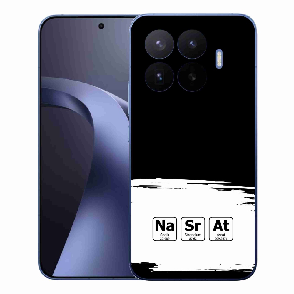 Gelový kryt mmCase na Xiaomi 17T Pro - chemické prvky bíločerné pozadí