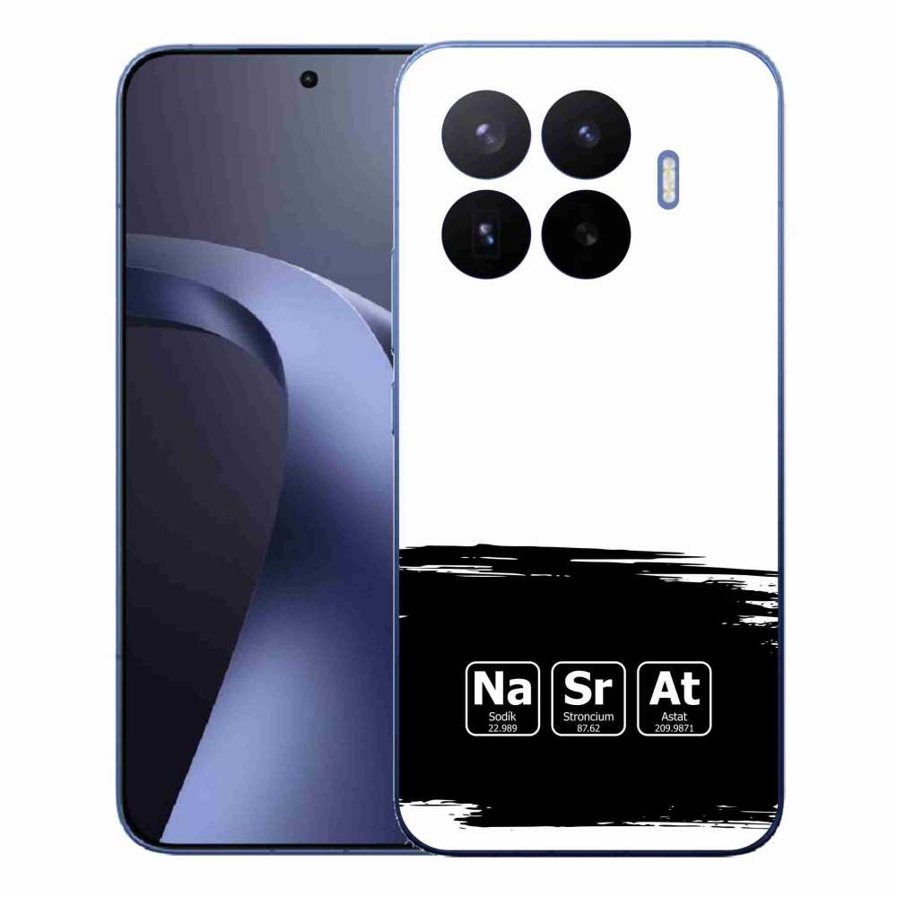 Gelový kryt mmCase na Xiaomi 17T Pro - chemické prvky černobílé pozadí