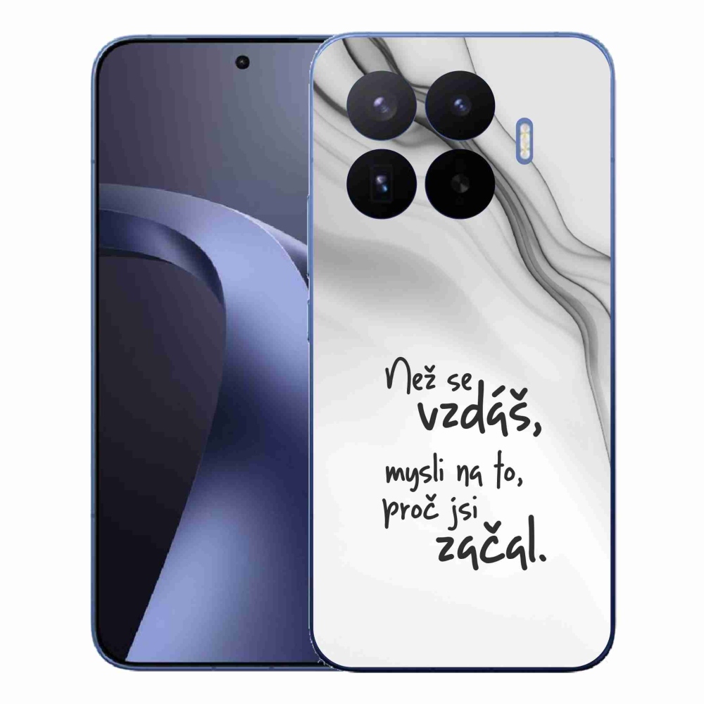 Gelový kryt mmCase na Xiaomi 17T Pro - citát 2 bílé pozadí