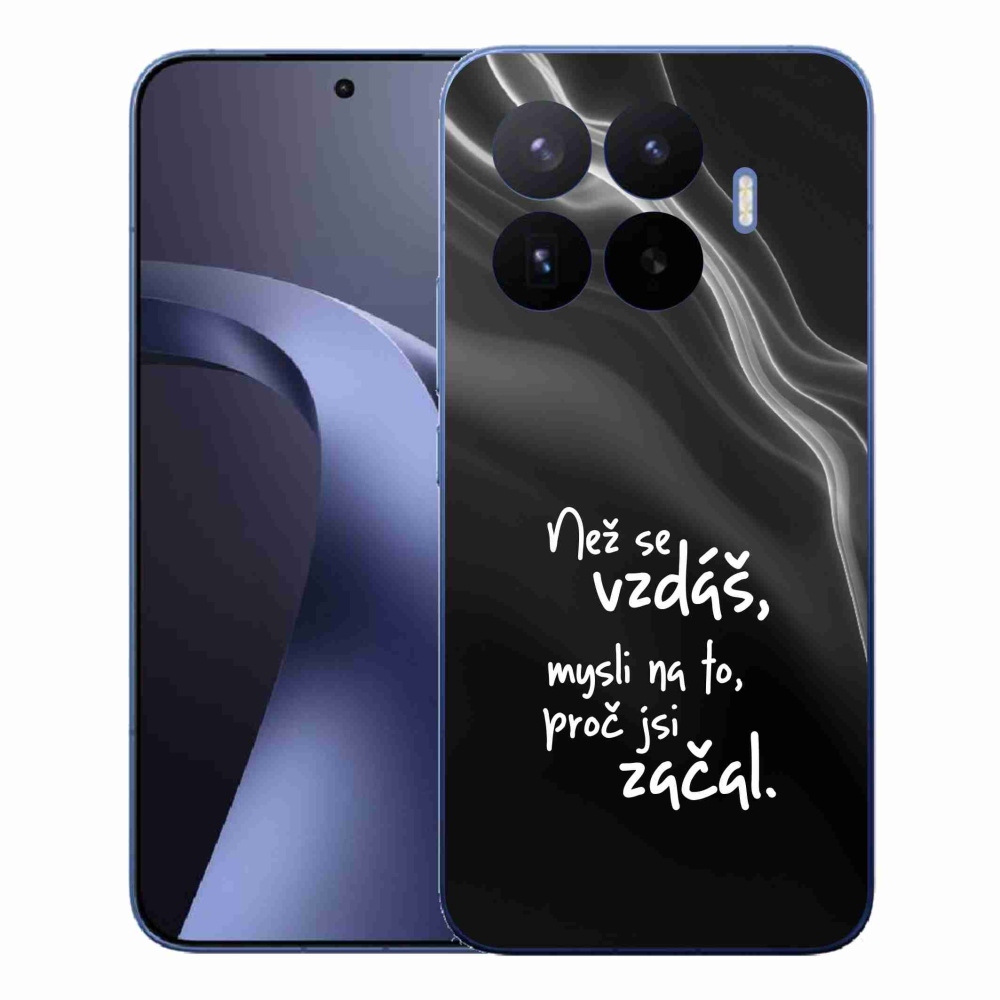 Gelový kryt mmCase na Xiaomi 17T Pro - citát 2 černé pozadí