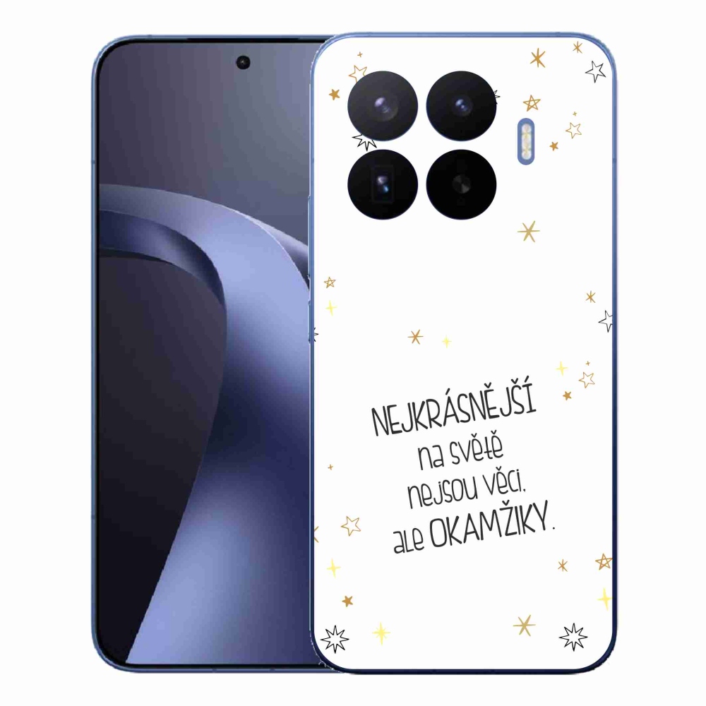 Gelový kryt mmCase na Xiaomi 17T Pro - citát 4 bílé pozadí