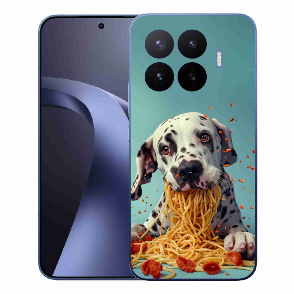 Gelový kryt mmCase na Xiaomi 17T Pro - dalmatin a špagety