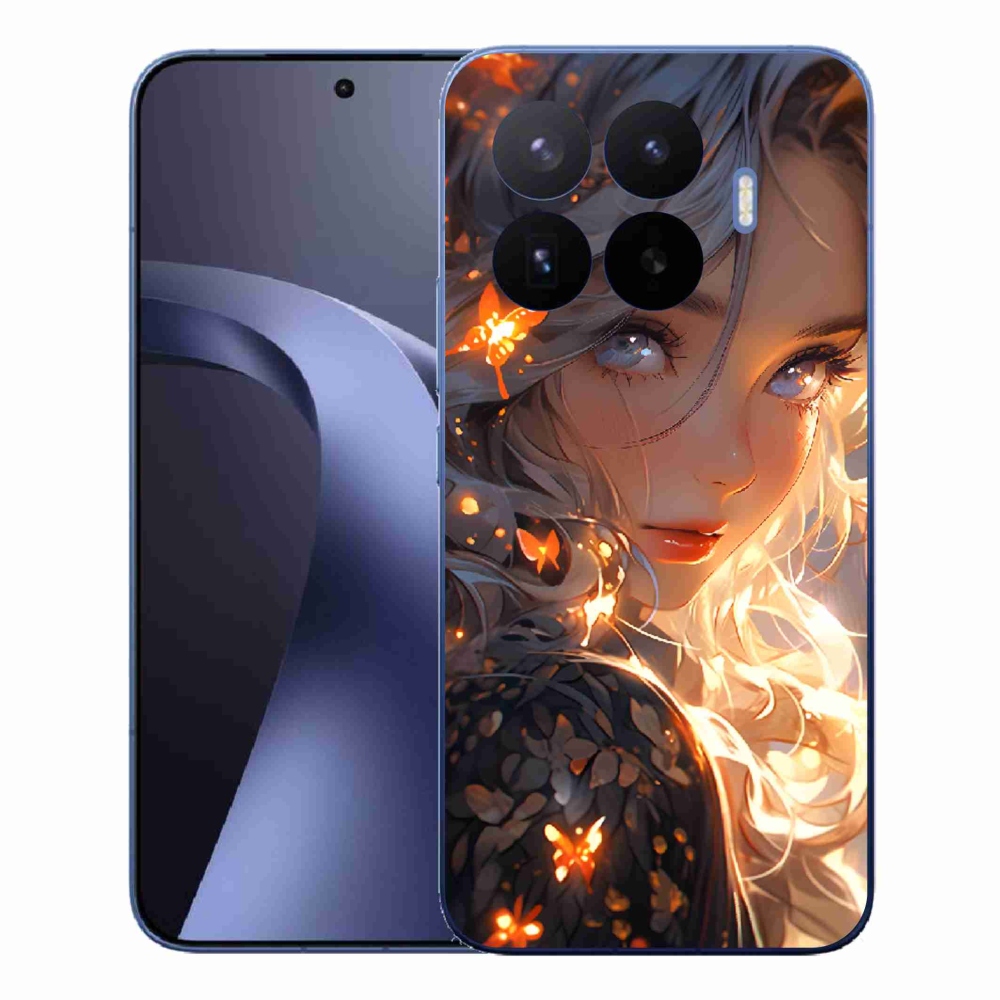 Gelový kryt mmCase na Xiaomi 17T Pro - dívka a motýli