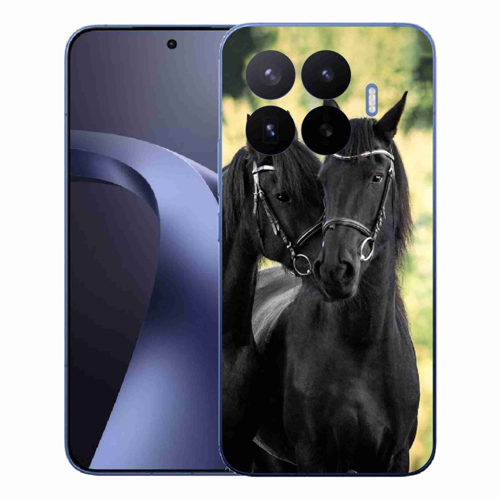 Gelový kryt mmCase na Xiaomi 17T Pro - dva černí koně