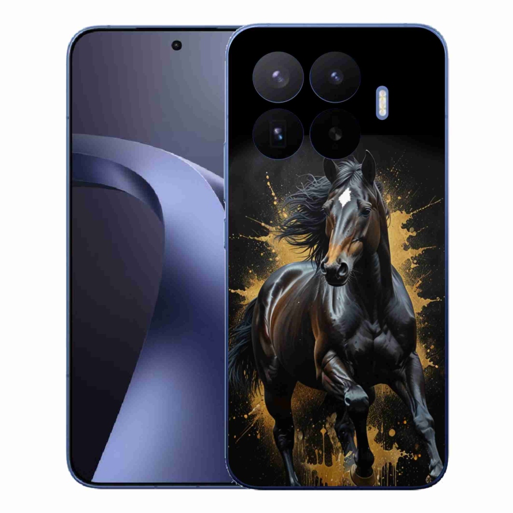 Gelový kryt mmCase na Xiaomi 17T Pro - elegantní černý hřebec