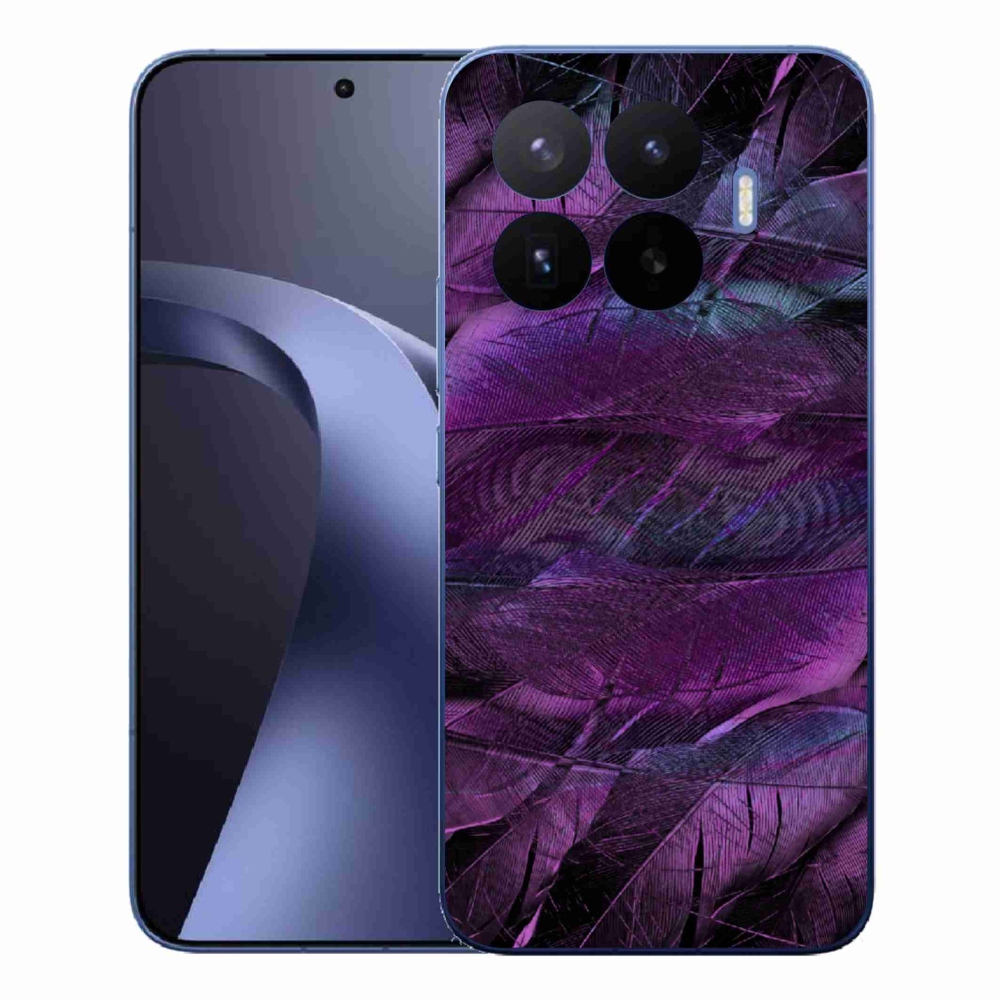 Gelový kryt mmCase na Xiaomi 17T Pro - fialová pírka