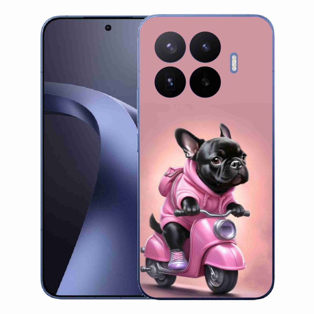 Gelový kryt mmCase na Xiaomi 17T Pro - francouzský buldoček na skútru
