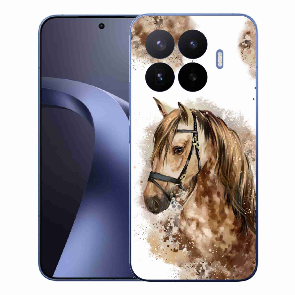 Gelový kryt mmCase na Xiaomi 17T Pro - hnědý kreslený kůň
