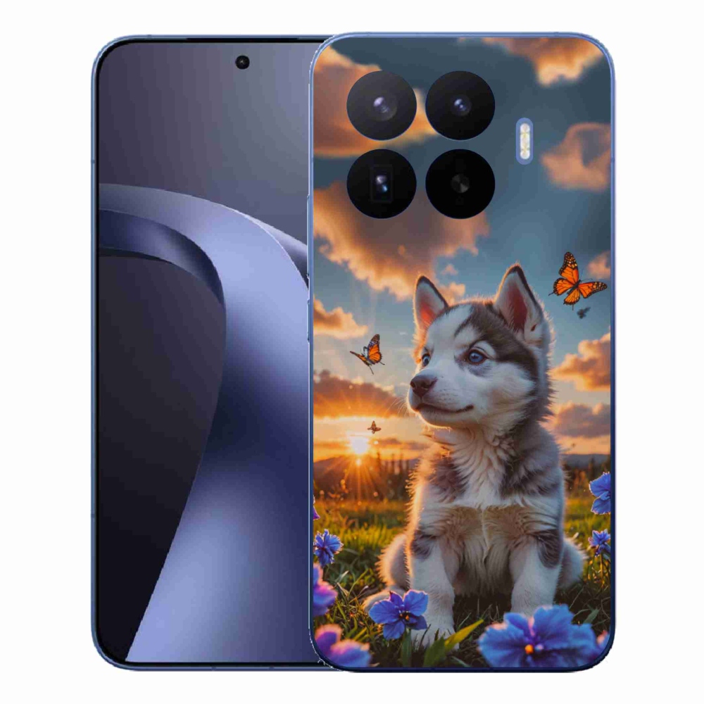 Gelový kryt mmCase na Xiaomi 17T Pro - husky při západu slunce