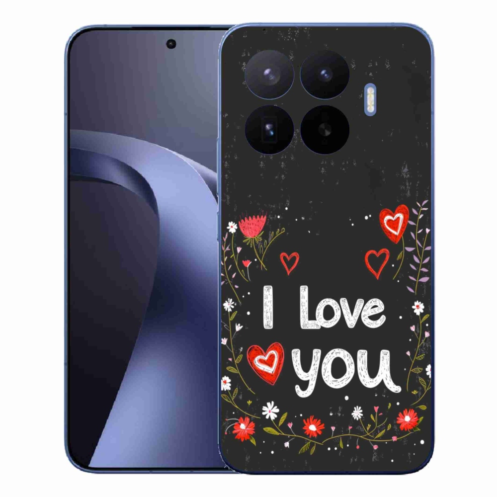 Gelový kryt mmCase na Xiaomi 17T Pro - I love you černé pozadí