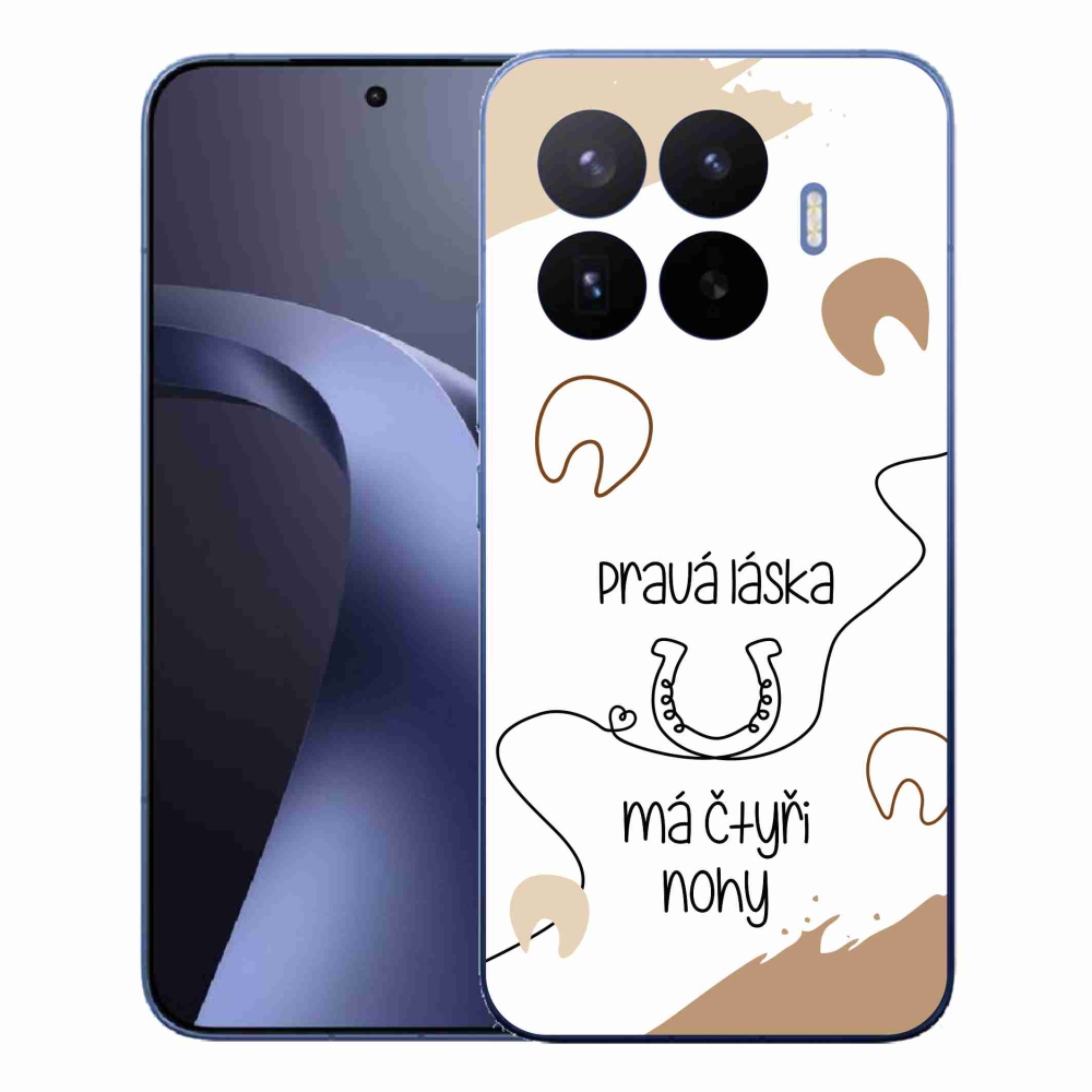 Gelový kryt mmCase na Xiaomi 17T Pro - koňský motiv bílé pozadí