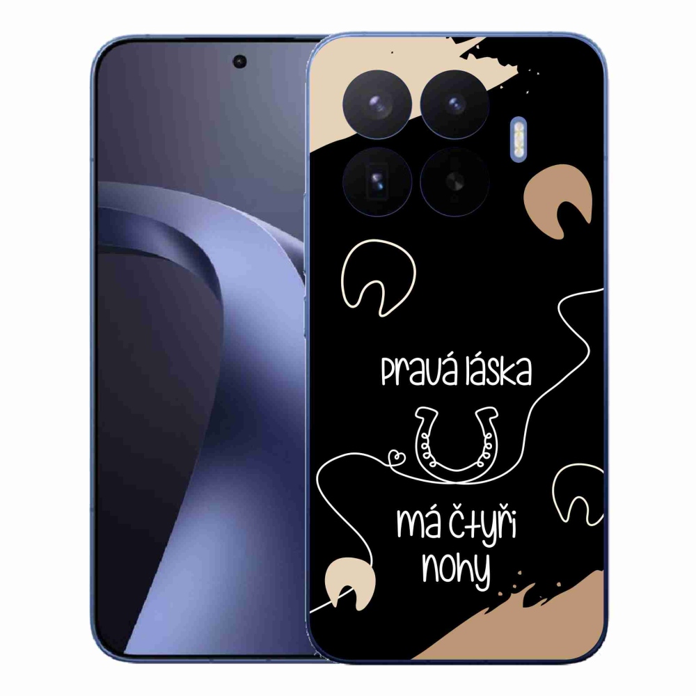 Gelový kryt mmCase na Xiaomi 17T Pro - koňský motiv černé pozadí