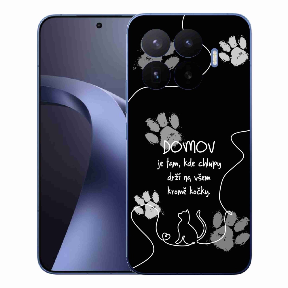Gelový kryt mmCase na Xiaomi 17T Pro - kočičí motiv černé pozadí