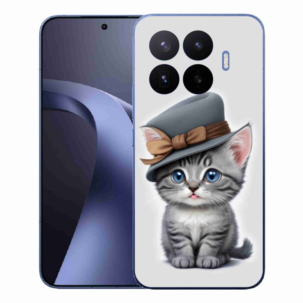 Gelový kryt mmCase na Xiaomi 17T Pro - kotě s kloboukem