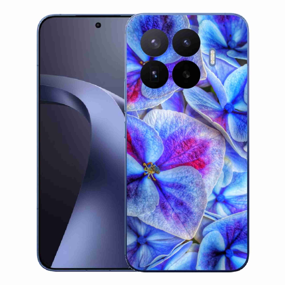 Gelový kryt mmCase na Xiaomi 17T Pro - modré květy 1
