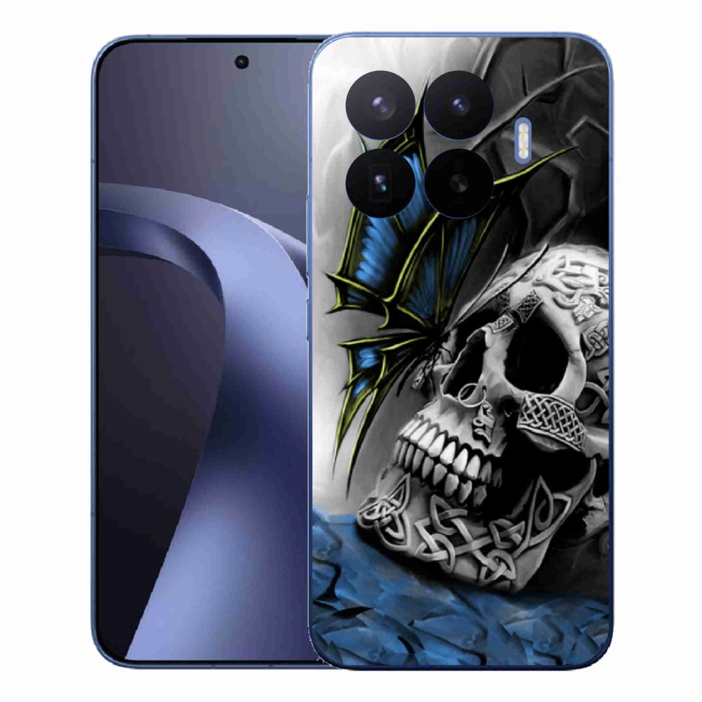 Gelový kryt mmCase na Xiaomi 17T Pro - motýl a lebka