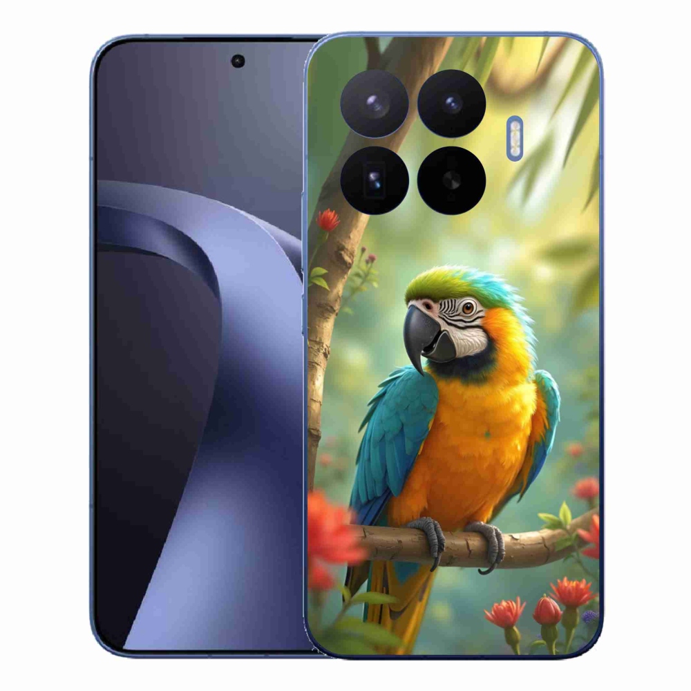 Gelový kryt mmCase na Xiaomi 17T Pro - papoušek ara modrožlutá