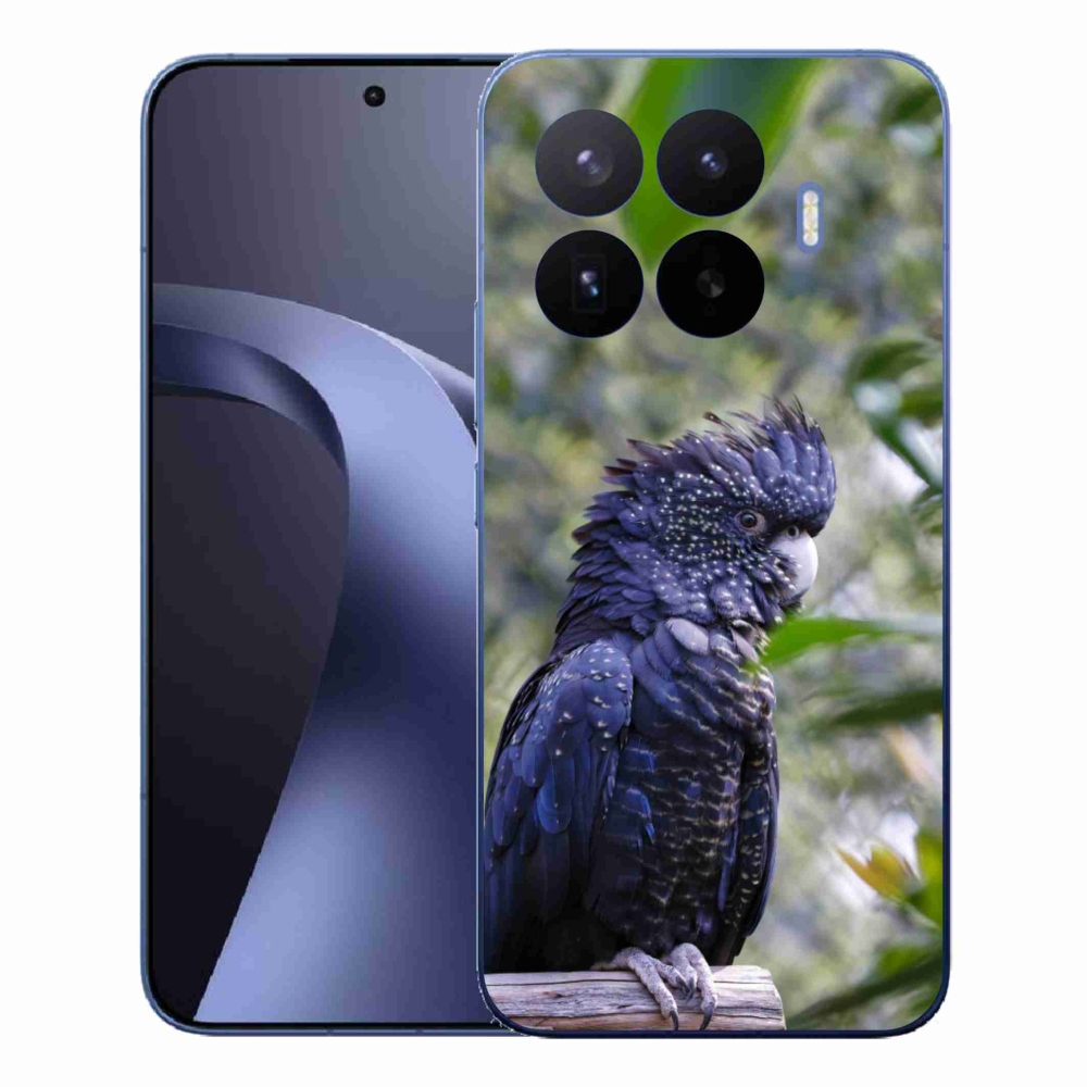 Gelový kryt mmCase na Xiaomi 17T Pro - papoušek kakadu černý