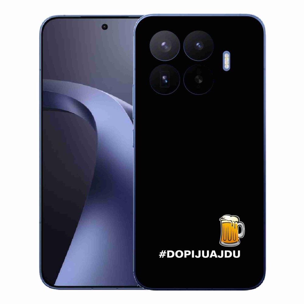 Gelový kryt mmCase na Xiaomi 17T Pro - pivní motiv 1 černé pozadí