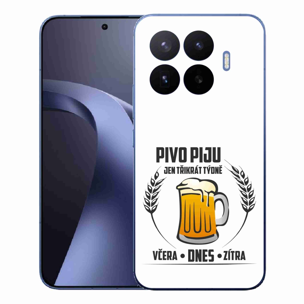 Gelový kryt mmCase na Xiaomi 17T Pro - pivní motiv bílé pozadí